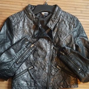Dividend♡♡SNAKESKIN/LEATHER Faux JACKET